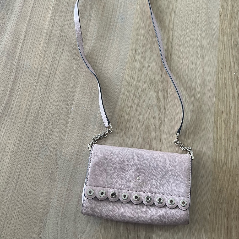 Kate Spade Pink Scalloped Cross Body Bag